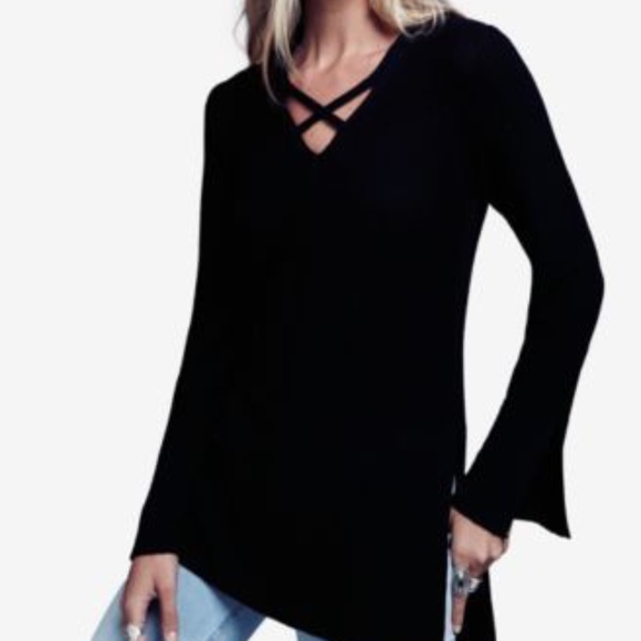 Free People Crisscross Tunic Sweater - Picture 2 of 7